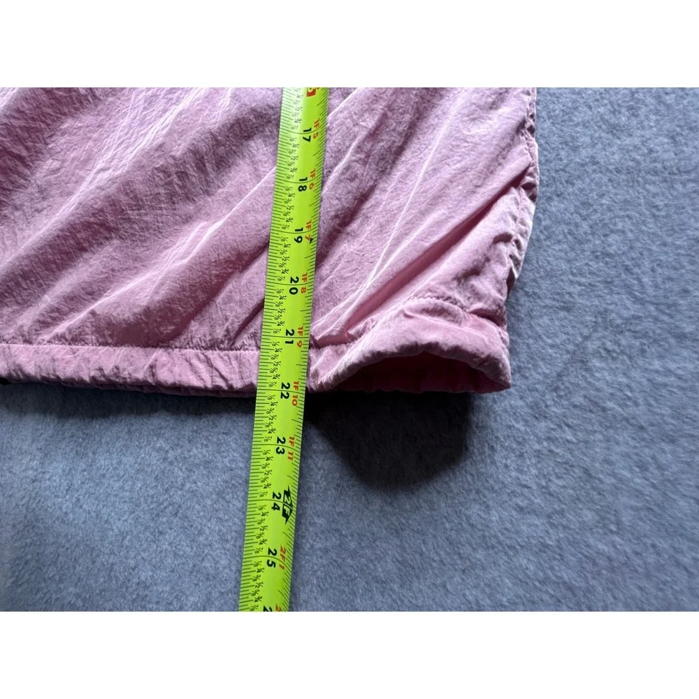 Pink Victoria's Secret Colorblock Windbreaker Jacket Pink White Hooded Medium